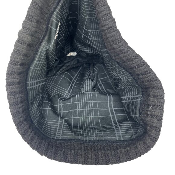 Adidas Knit Beanie Hat Black White Stripe One Size Unisex Warm Winter Accessory - Picture 4 of 7